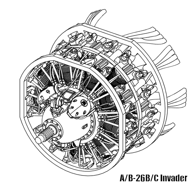 1/48 A/B-26 Invader & Counter Invader engines for ICM