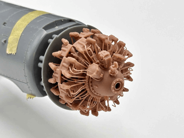 1/48 F4U-1A/D Corsair engine for Tamiya 