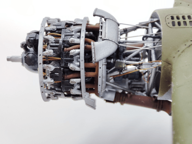 1/72 B-26 Marauder opened engine for Hasegawa/ Eduard