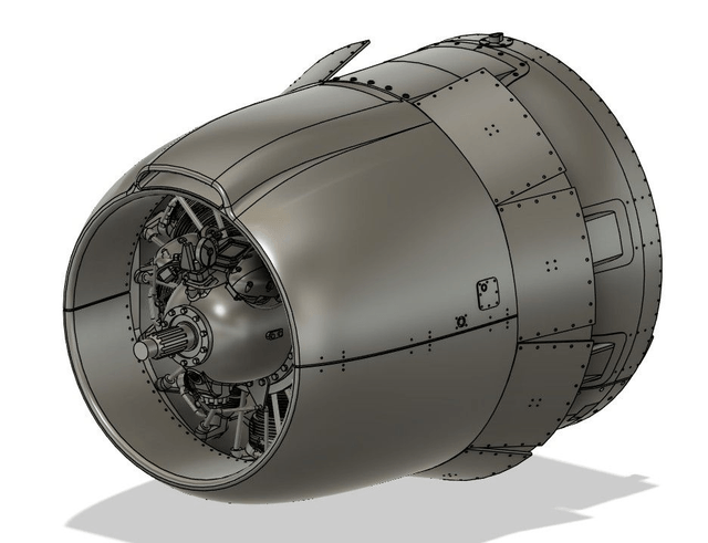 1/72 A/B-26B/C Invader engines for Italerie / Revell